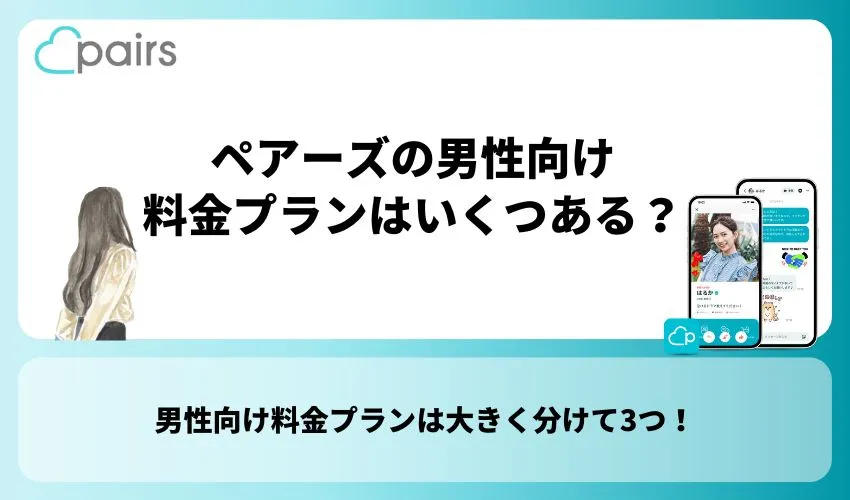 ペアーズの男性向け料金プランはいくつある？