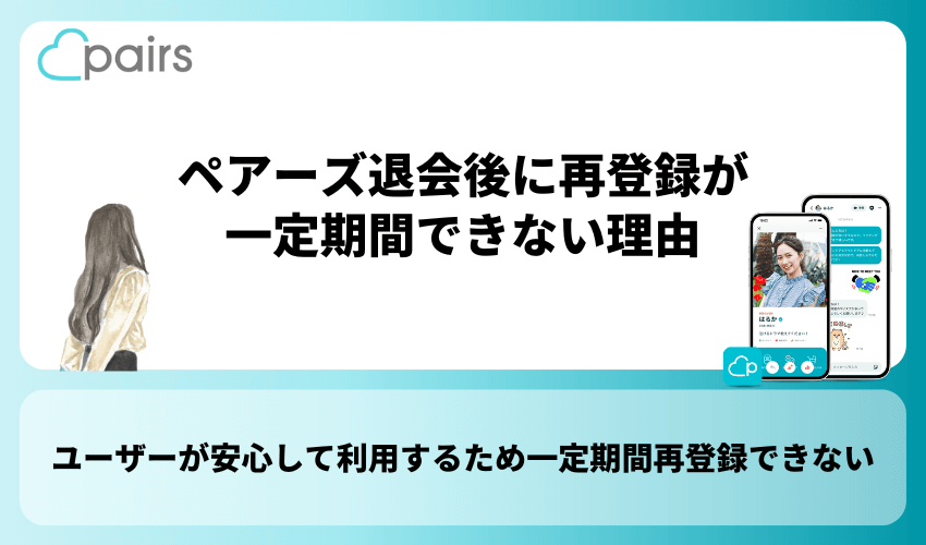 ペアーズ退会後に再登録が一定期間できない理由